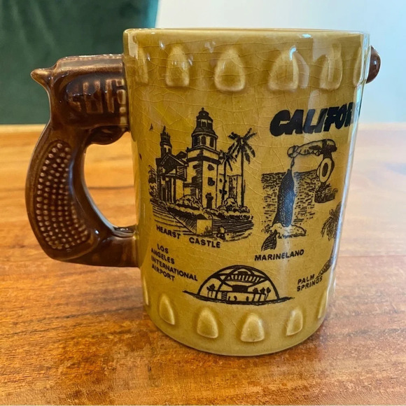 Vintage Straight Shooter Wells Fargo Knotts Berry Farm 40s-50s Mug Rare - Picture 5 of 15